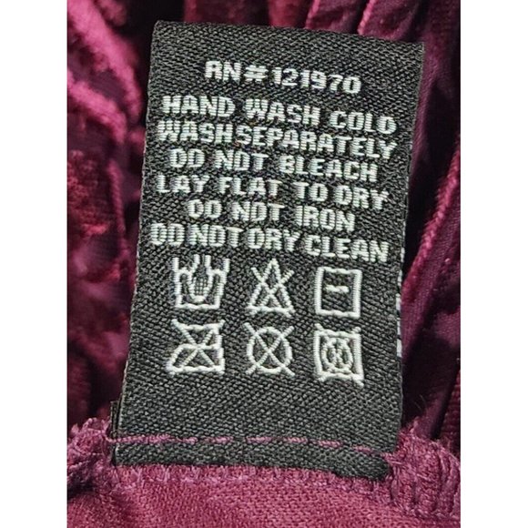 Vici Dress Womens XS Wine Velvet Victoria Anne Puff Shoulder High Low Midi - Picture 16 of 16